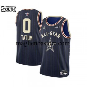 Maglia NBA Jayson Tatum 0 Jordan 2024 All-star Blu Swingman - Bambino